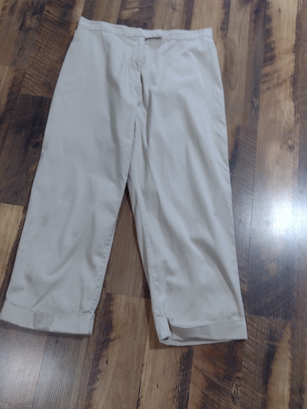 Worthington Stretch Beige Women's Capri Pants Size 10 Petite